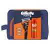 Gillette Fusion5 Poklon set aparat za brijanje Fusion5 1 kom + rezervna glava Fusion5 3 kom + gel za brijanje Fusion Shave Gel Sensitive 200 ml + kozmetička torbica