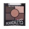 Rimmel London Scandaleyes 5 Pan Eyeshadow Palette Sjenilo za oči za žene 3,8 g Nijansa 003 Rose Quartz