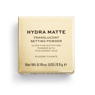 Revolution Pro Hydra Matte Setting Powder Puder u prahu za žene 5,5 g Nijansa Translucent