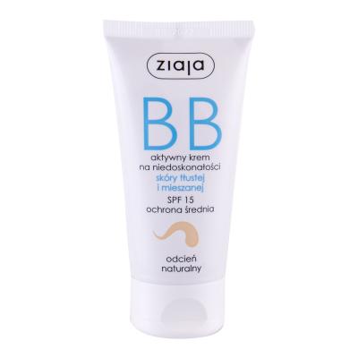 Ziaja BB Cream Oily and Mixed Skin SPF15 BB krema za žene 50 ml Nijansa Natural