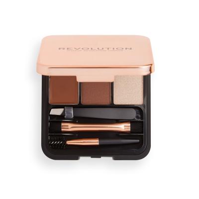 Makeup Revolution London Brow Sculpt Kit Paletica za obrve za žene 2,2 g Nijansa Medium Brown