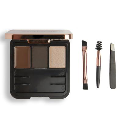 Makeup Revolution London Brow Sculpt Kit Paletica za obrve za žene 2,2 g Nijansa Dark Brown