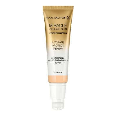 Max Factor Miracle Second Skin SPF20 Puder za žene 30 ml Nijansa 01 Fair