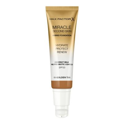 Max Factor Miracle Second Skin SPF20 Puder za žene 30 ml Nijansa 10 Golden Tan