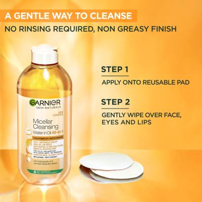 Garnier Skin Naturals Two-Phase Micellar Water All In One Micelarna voda za žene 400 ml