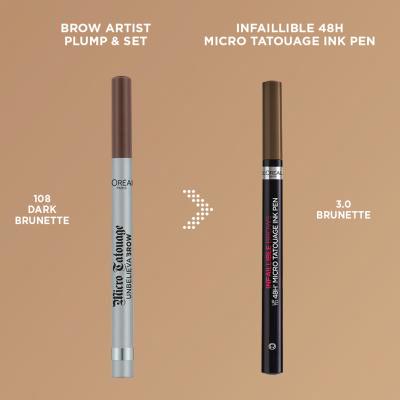 L&#039;Oréal Paris Infaillible Brows 48H Micro Tatouage Ink Pen Olovka za obrve za žene 1 g Nijansa 3.0 Brunette