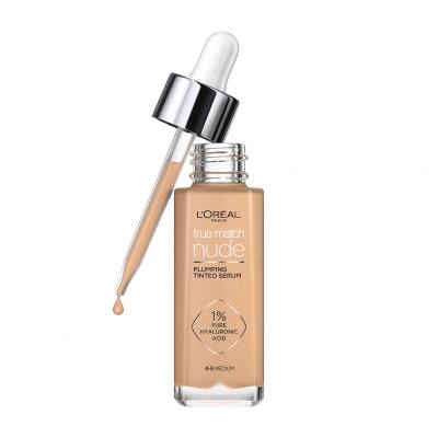 L&#039;Oréal Paris True Match Nude Plumping Tinted Serum Puder za žene 30 ml Nijansa 4-5 Medium