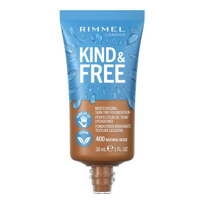 Rimmel London Kind &amp; Free Skin Tint Foundation Puder za žene 30 ml Nijansa 400 Natural Beige