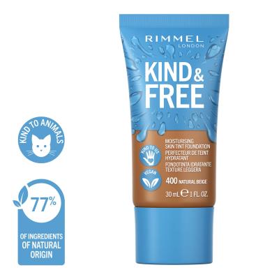 Rimmel London Kind &amp; Free Skin Tint Foundation Puder za žene 30 ml Nijansa 400 Natural Beige