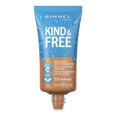 Rimmel London Kind &amp; Free Skin Tint Foundation Puder za žene 30 ml Nijansa 210 Golden Beige