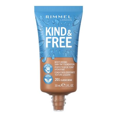 Rimmel London Kind &amp; Free Skin Tint Foundation Puder za žene 30 ml Nijansa 201 Classic Beige