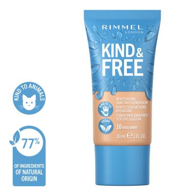 Rimmel London Kind &amp; Free Skin Tint Foundation Puder za žene 30 ml Nijansa 10 Rose Ivory