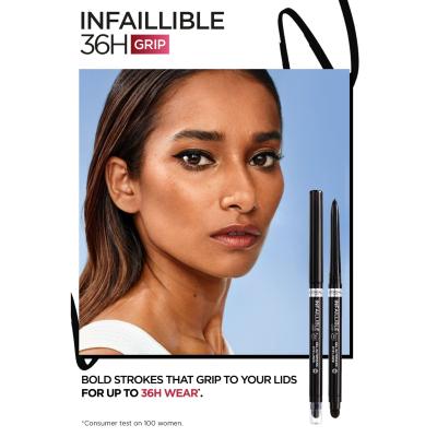 L&#039;Oréal Paris Infaillible Grip 36H Gel Automatic Eye Liner Olovka za oči za žene 1,2 g Nijansa 004 Brown Denim