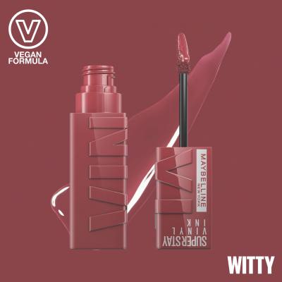 Maybelline Superstay Vinyl Ink Liquid Ruž za usne za žene 4,2 ml Nijansa 40 Witty