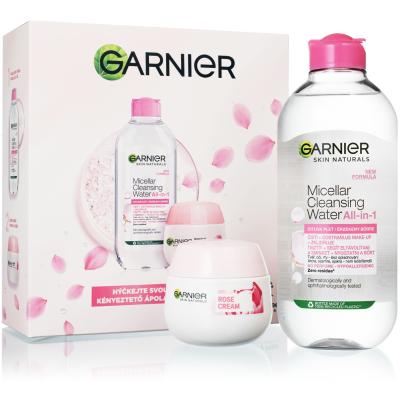 Garnier Skin Naturals Rose Cream Gift Set Poklon set dnevna krema za lice Skin Naturals Rose Cream 50 ml + micelarna voda Skin Naturals Micellar Cleansing Water All-In-1 400 ml