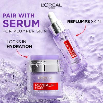 L&#039;Oréal Paris Revitalift Filler HA Plumping Water-Cream Dnevna krema za lice za žene 50 ml