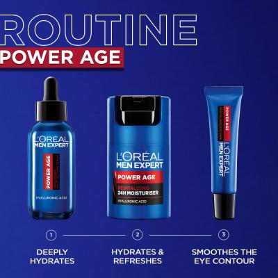 L&#039;Oréal Paris Men Expert Power Age Revitalising Eye Care Krema za područje oko očiju za muškarce 15 ml