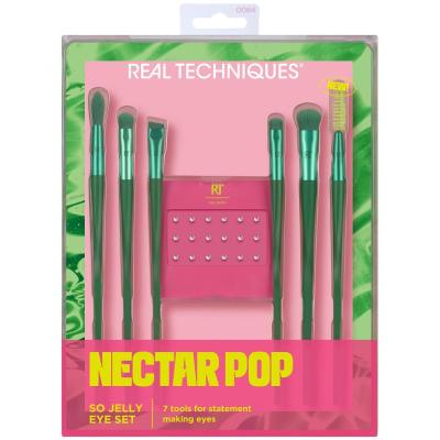 Real Techniques Nectar Pop So Jelly Eye Set Poklon set četkica za trepavice Spoolie RT 077 1 kom + kist Smudge Liner RT 073 1 kom + kist Instapop Crease RT 075 1 kom + kist Smudge Brush RT 074 1 kom + kist Instapop Shade RT 076 1 kom + kist Defining Crease RT 078 1 kom + samostalna ljepljivo svjetlu