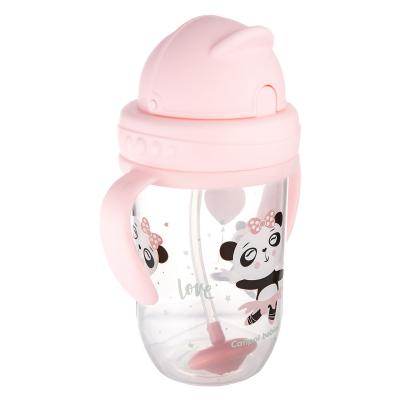 Canpol babies Exotic Animals Non-Spill Expert Cup With Weighted Straw Pink Čašica za djecu 270 ml