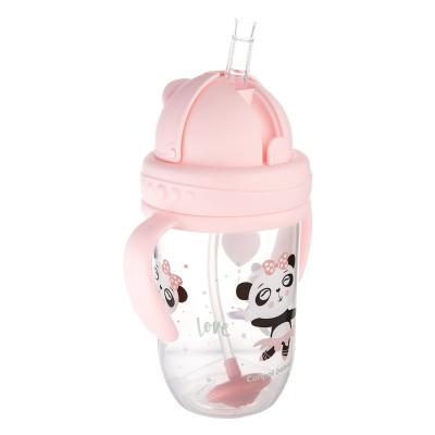 Canpol babies Exotic Animals Non-Spill Expert Cup With Weighted Straw Pink Čašica za djecu 270 ml