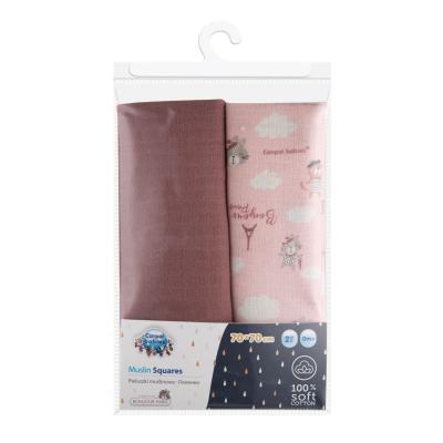 Canpol babies Bonjour Paris Muslin Squares Diapers Pink Tetra pelena za djecu 2 kom