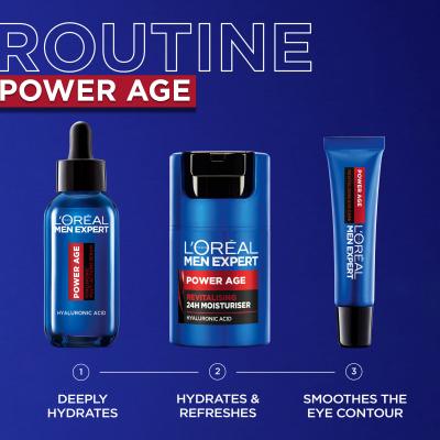 L&#039;Oréal Paris Men Expert Power Age 24H Moisturiser Dnevna krema za lice za muškarce 50 ml