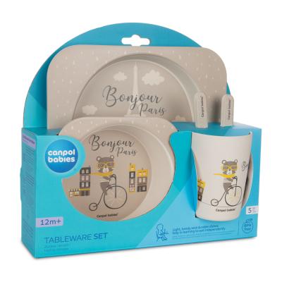 Canpol babies Bonjour Paris Tableware Set Beige Zdjelica za djecu set