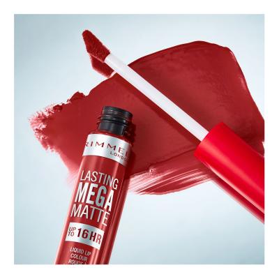 Rimmel London Lasting Mega Matte Liquid Lip Colour Ruž za usne za žene 7,4 ml Nijansa Fire Starter