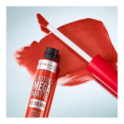 Rimmel London Lasting Mega Matte Liquid Lip Colour Ruž za usne za žene 7,4 ml Nijansa Scarlet Flames