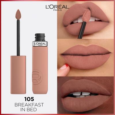 L&#039;Oréal Paris Infaillible Matte Resistance Lipstick Ruž za usne za žene 5 ml Nijansa 105 Breakfest In Bed