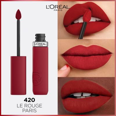 L&#039;Oréal Paris Infaillible Matte Resistance Lipstick Ruž za usne za žene 5 ml Nijansa 420 Le Rouge Paris