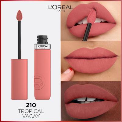 L&#039;Oréal Paris Infaillible Matte Resistance Lipstick Ruž za usne za žene 5 ml Nijansa 210 Tropical Vacay