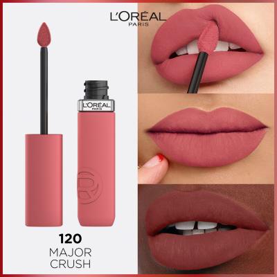 L&#039;Oréal Paris Infaillible Matte Resistance Lipstick Ruž za usne za žene 5 ml Nijansa 120 Major Crush