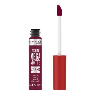 Rimmel London Lasting Mega Matte Liquid Lip Colour Ruž za usne za žene 7,4 ml Nijansa Rock Me Purple