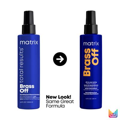 Matrix Brass Off All-In-One Toning Leave-In Spray Njega kose bez ispiranja za žene 200 ml