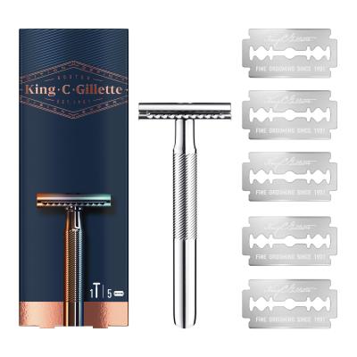 Gillette King C. Double Edge Safety Razor Aparat za brijanje za muškarce set