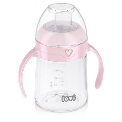 LOVI First Cup With Spout Pink 6m+ Čašica za djecu 150 ml