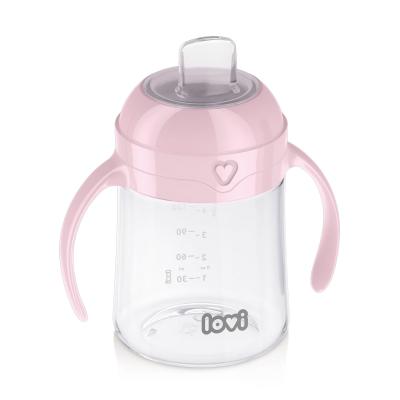 LOVI First Cup With Spout Pink 6m+ Čašica za djecu 150 ml