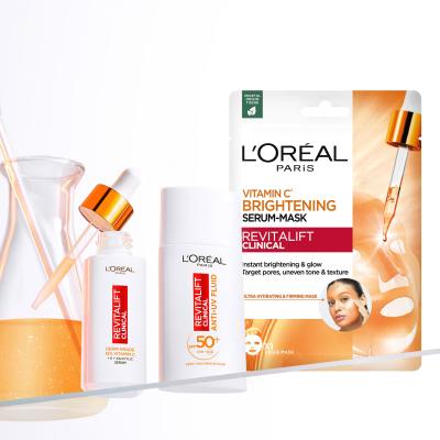 L&#039;Oréal Paris Revitalift Clinical Vitamin C Brightening Serum-Mask Maska za lice 26 g