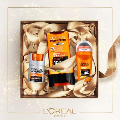 L&#039;Oréal Paris Men Expert Hydra Energetic Poklon set hidratantna krema Men Expert Hydra Energetic Daily Moisturizer 50 ml + gel za tuširanje Men Expert Hydra Energetic 300 ml + antiperspirant Men Expert Thermic Resist Antiperspirant 50 ml