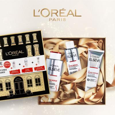 L&#039;Oréal Paris Elseve Bond Repair Poklon set šampon Elseve Bond Repair Shampoo 200 ml + njega prije šamponiranja Elseve Bond Repair Pre-Shampoo 200 ml + regenerator Elseve Bond Repair Balm 150 ml