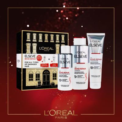 L&#039;Oréal Paris Elseve Bond Repair Poklon set šampon Elseve Bond Repair Shampoo 200 ml + njega prije šamponiranja Elseve Bond Repair Pre-Shampoo 200 ml + regenerator Elseve Bond Repair Balm 150 ml