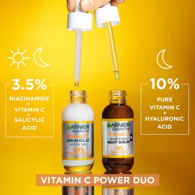 Garnier Skin Naturals Vitamin C Poklon set dnevni serum za lice Skin Naturals Vitamin C Brightening Super Serum 30 ml + noćni serum za lice Skin Naturals Vitamin C Brightening Night Serum 30 ml