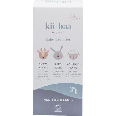 Kii-Baa Organic Baby Cream Set Poklon set dječja krema B5PA-CARE 50 g + dječja krema SUDO-CARE 50 g + dječja mast Lanolin Care 30 g