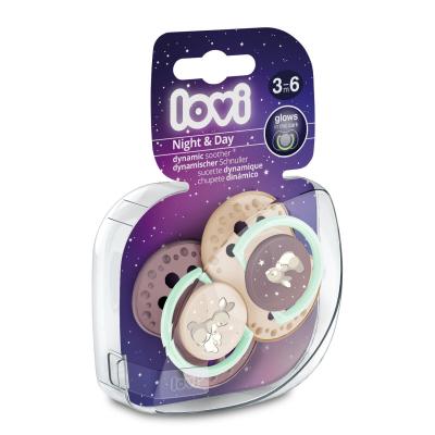 LOVI Night &amp; Day Dynamic Soother Girl 3-6m Duda za djecu 2 kom