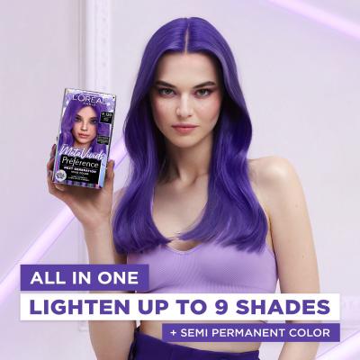 L&#039;Oréal Paris Préférence Meta Vivids Boja za kosu za žene 75 ml Nijansa 9.120 Meta Lilac