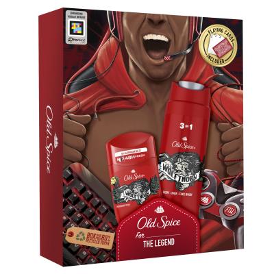 Old Spice Wolfthorn Poklon set deostick 50 ml + gel za tuširanje 3u1 250 ml + karte za igranje