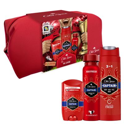 Old Spice Captain Poklon set deostick 50 ml + gel za tuširanje 3 u 1 250 ml + dezodorans 150 ml + kozmetička torbica