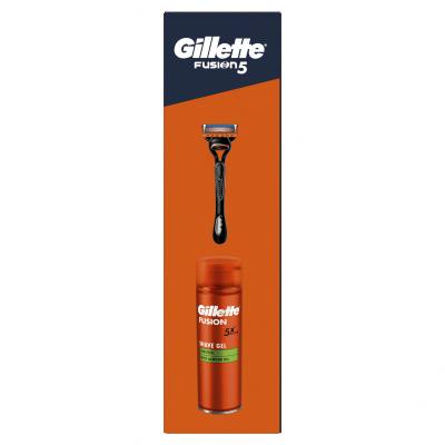 Gillette Fusion5 Poklon set aparat za brijanje Fusion5 1 kom + gel za brijanje Fusion Shave Gel Sensitive 200 ml