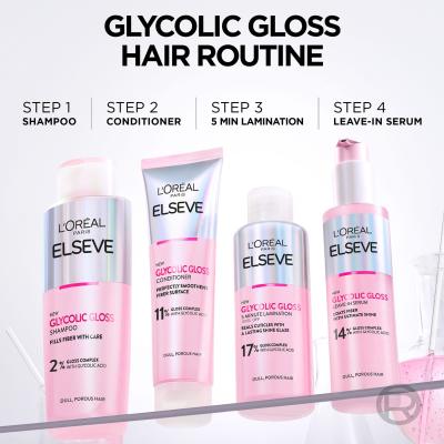 L&#039;Oréal Paris Elseve Glycolic Gloss Leave-In Serum Serum za kosu za žene 150 ml